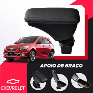 Apoio Descanso Encosto de Braço para CHEVROLET - Articulado, Porta-caneta, Porta-objetos com dois compartimentos