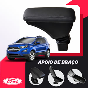 Apoio Descanso Encosto de Braço para FORD - Articulado, Porta-caneta, Porta-objetos com dois compartimentos