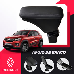 Apoio Descanso Encosto de Braço para RENAULT - Articulado, Porta-caneta, Porta-objetos com dois compartimentos